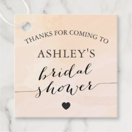 Etiqueta de presente de chá de noiva em aquarela c