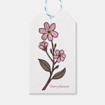Etiqueta de Presente de Cherry Blossom