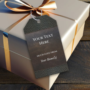 Etiqueta de Presente de Cinza Azul Castanho Grunge