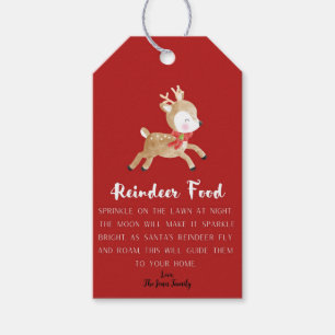 Etiqueta de Presente de Comida de Reindeer