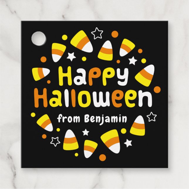 Etiqueta de presente de doce doce de Halloween per (Frente)