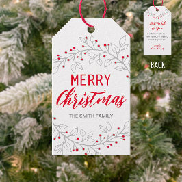 Etiqueta de presente de Feliz Natal/Férias