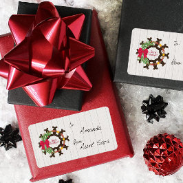 Etiqueta de Presente de Fenda de Natal
