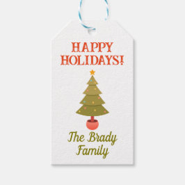 Etiqueta de presente de feriado personalizado