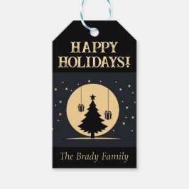 Etiqueta de presente de feriado personalizado