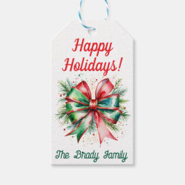 Etiqueta de presente de feriado personalizado