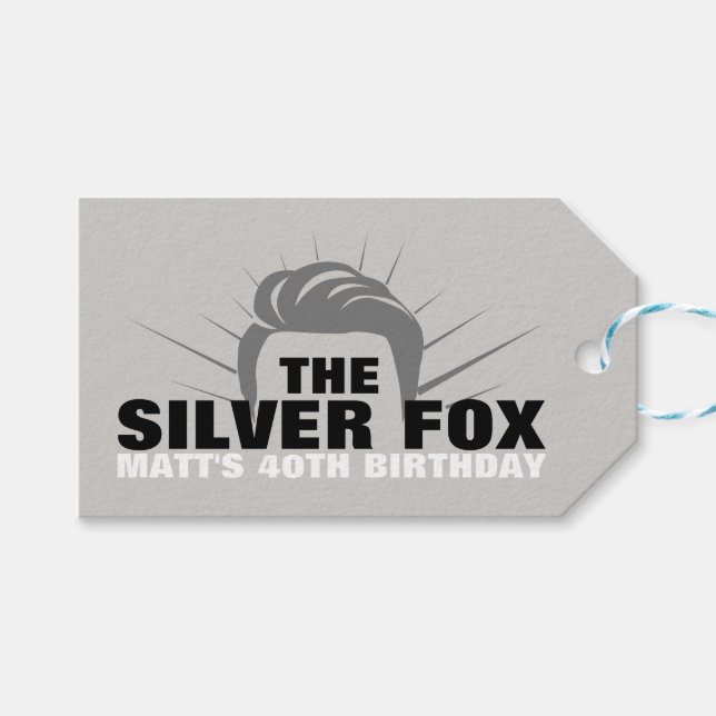 Etiqueta de presente de festa de aniversário mascu (Frente (horizontal))