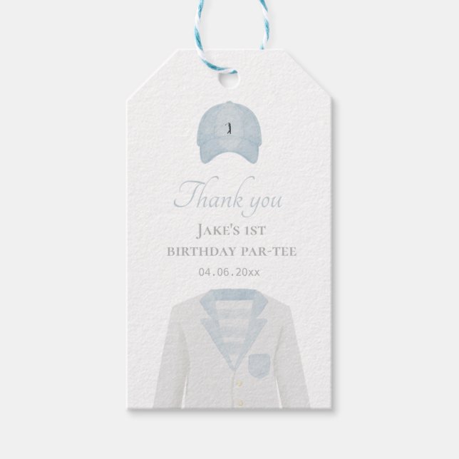 Etiqueta de presente de festa de aniversário unifo (Frente)