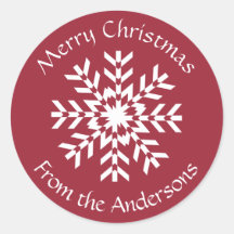 Etiqueta De Presente De Floco De Neve De Natal Da 