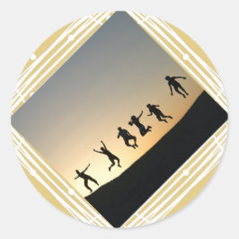 Etiqueta de Presente de Foto de Natal