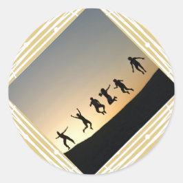 Etiqueta de Presente de Foto de Natal Pequena