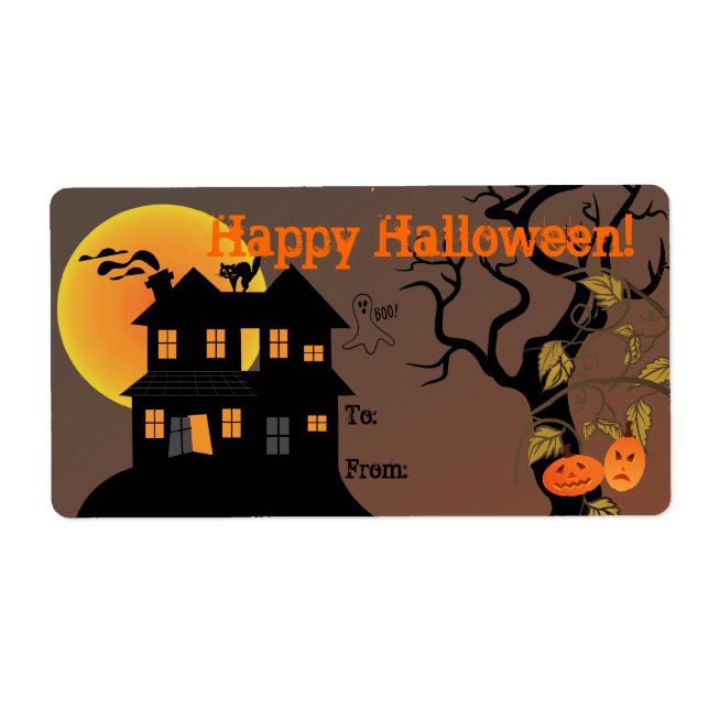Etiqueta de presente de Halloween (Frente)