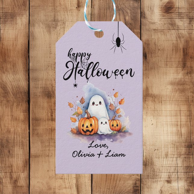 Etiqueta de presente de Halloween Personalizável e (Criador carregado)