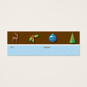 Etiqueta de Presente de Ícones de Natal