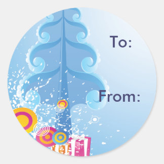 Etiqueta de presente de inverno frio