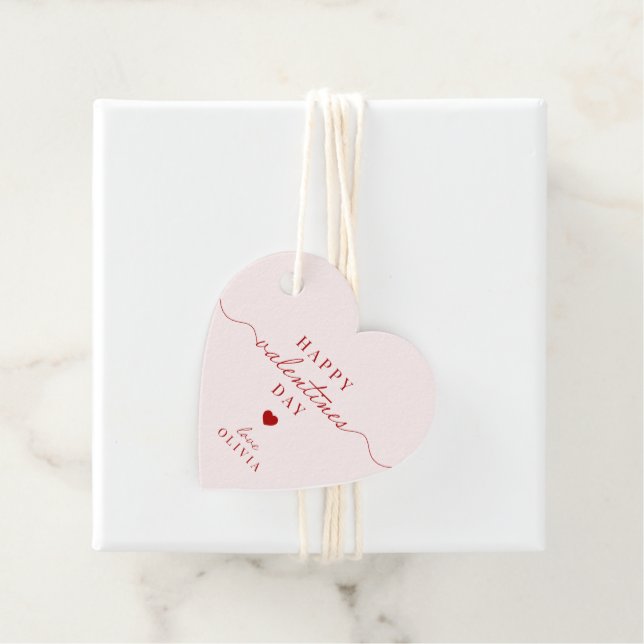Etiqueta de presente de NAMORADOS simples, rosa-ve (In Situ)