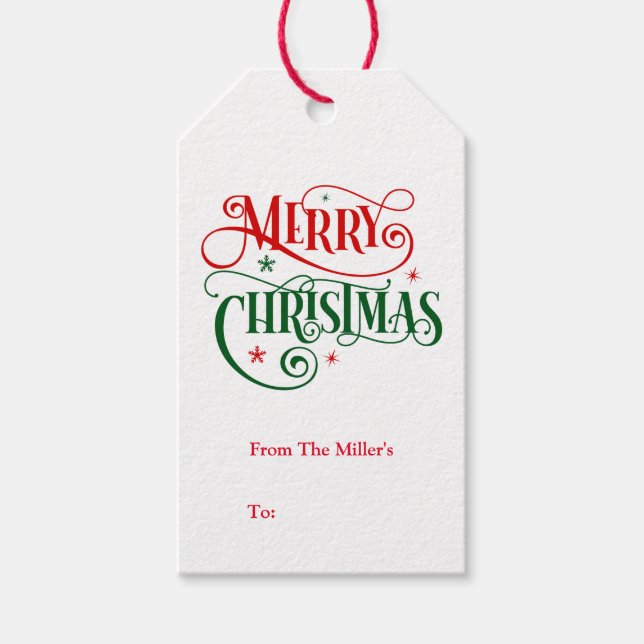 Etiqueta de presente de Natal (Frente)