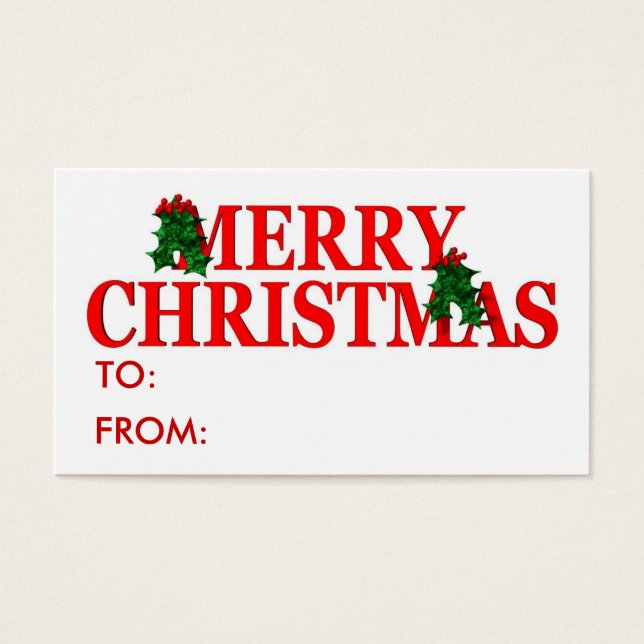 Etiqueta de presente de Natal (Frente)