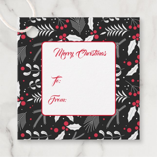 Etiqueta de presente de Natal (Frente)