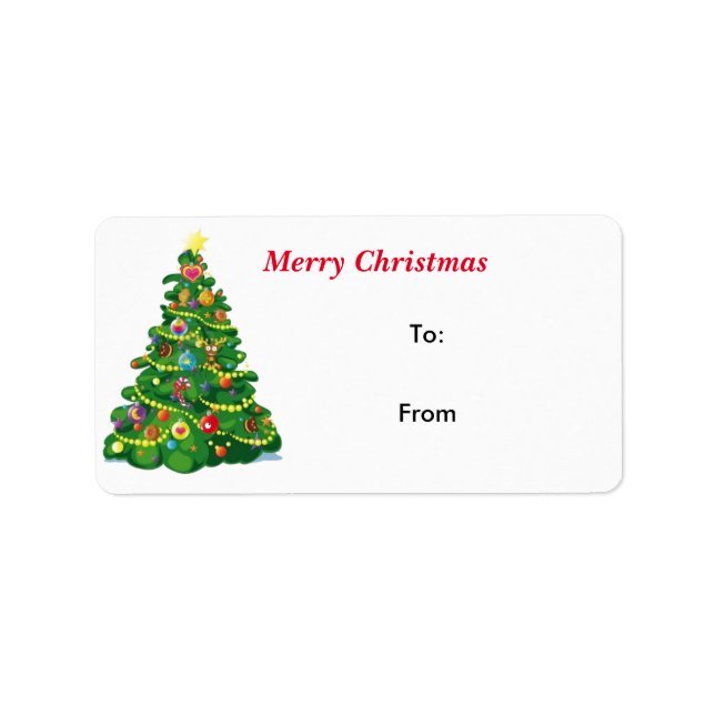 etiqueta de presente de Natal (Frente)