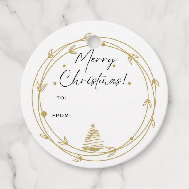 Etiqueta de presente de Natal (Frente)