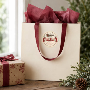 Etiqueta de Presente de Natal Antigo Papai Noel