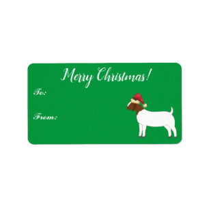 Etiqueta de presente de Natal Boer Goat