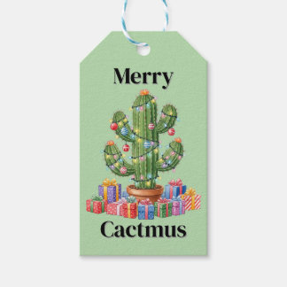 Etiqueta de presente de Natal - Cactmus Feliz