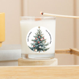 Etiqueta de Presente de Natal com Árvore de Natal