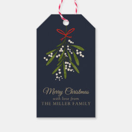 Etiqueta de presente de Natal com marinho simples