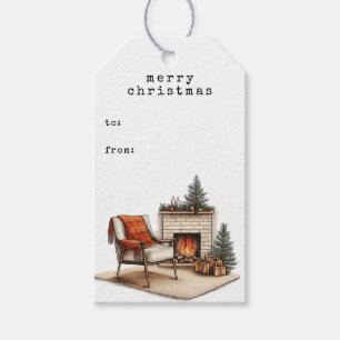 Etiqueta de Presente de Natal Cozy Hygge