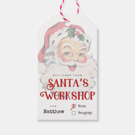 Etiqueta de presente de Natal da Workshop para pap