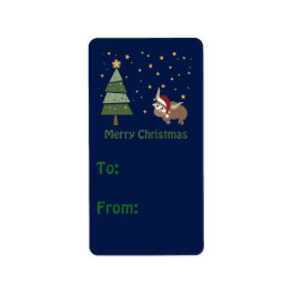 Etiqueta de presente de Natal de iaque