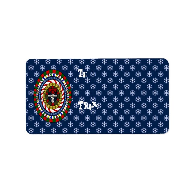 Etiqueta de Presente de Natal Divertida (Frente)