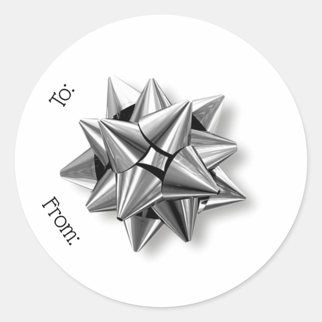 Etiqueta de presente de Natal do Arco de Prata de  (Frente)