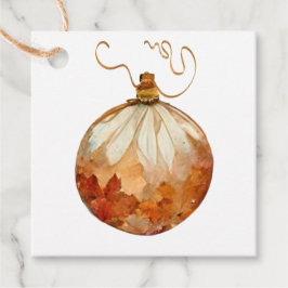 Etiqueta de Presente de Natal do Ornamento Vintage