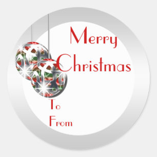 Etiqueta de presente de Natal elegante PERSONALIZA