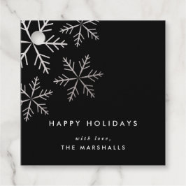 Etiqueta de presente de Natal em Faux Foil com Flo