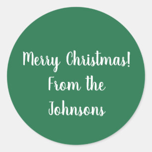 Etiqueta de Presente de Natal Família Sobrenome Ve