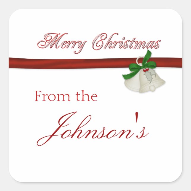 Etiqueta de presente de Natal feliz (Frente)