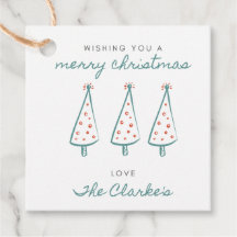 Etiqueta de presente de Natal feliz