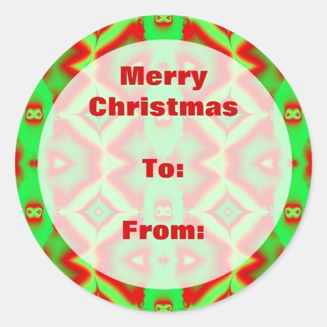 Etiqueta de presente de Natal feliz (Frente)