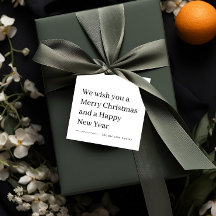 Etiqueta de presente de Natal feliz