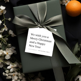 Etiqueta de presente de Natal feliz