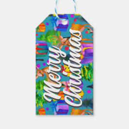 Etiqueta de presente de Natal feliz