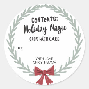 Etiqueta de presente de Natal feliz personalizada