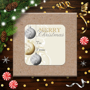 Etiqueta de presente de Natal festivo