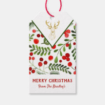 Etiqueta de Presente de Natal Geométrico para Rein