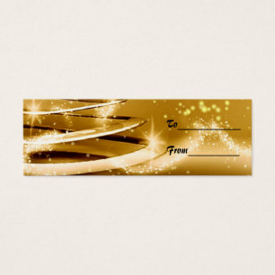 Etiqueta de presente de Natal ouro