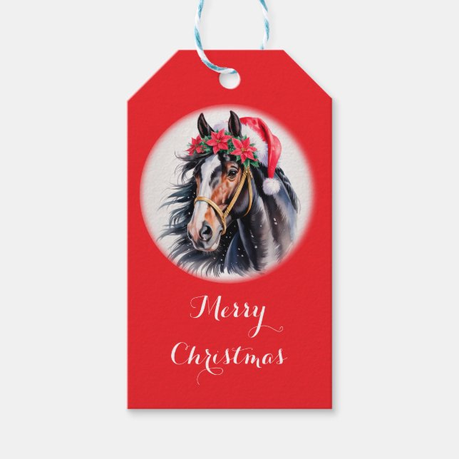 Etiqueta de Presente de Natal para Amantes de Cava (Frente)